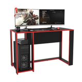 Mesa Para Computador Notebook Desk Game Singapura Preto/vermelho - Politorno