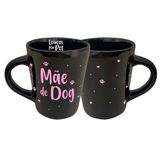 Caneca em Cerâmica Mãe de Dog Preta Fábrica Catarina