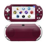 Kit Skin Adesivo Protetor PS VITA Playstation 2000 Slim (Vinho)