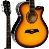 Violão Michael VMA320 SB Elétrico Mini Jumbo Sunburst Brilhante