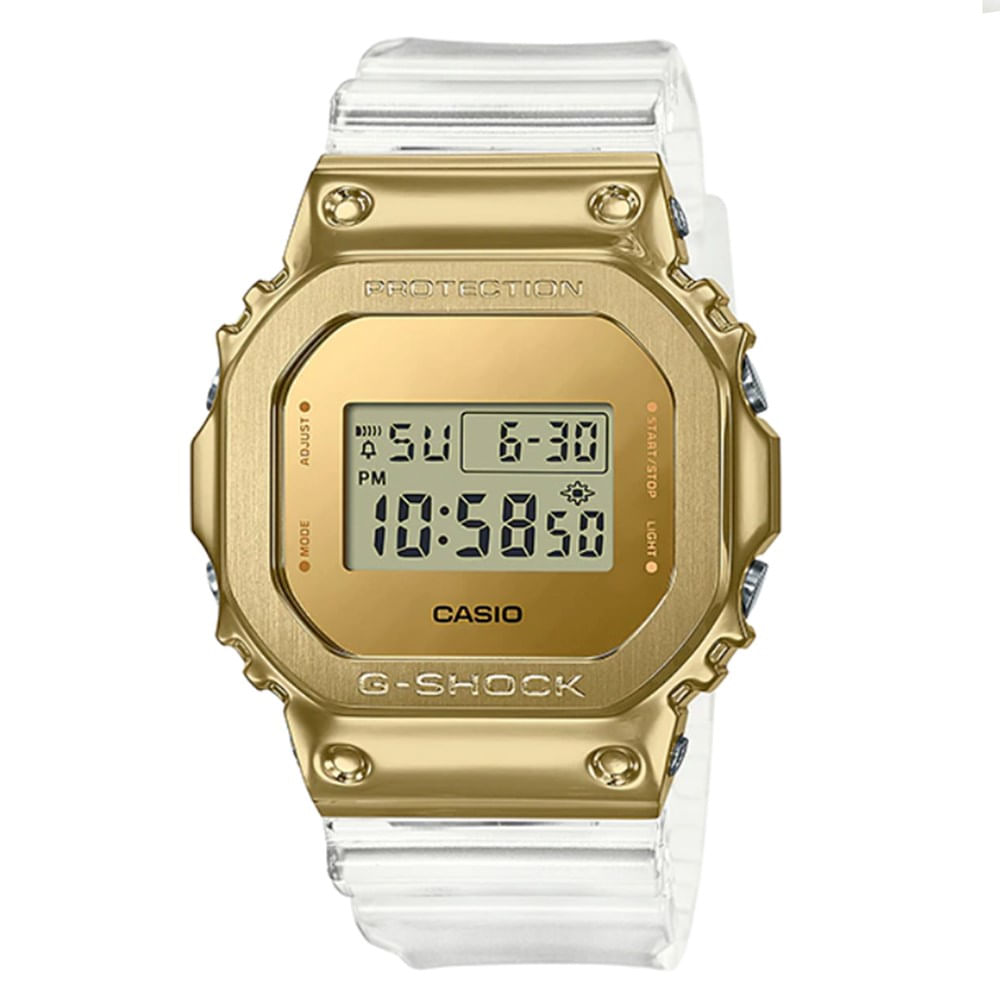 Relógio Casio G-shock Unissex Transparente Gm-5600sg-9dr