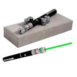 Caneta LASER Verde Pointer 5000mW com 5 Ponteiras de Efeitos