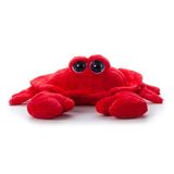 O Petting Zoo Crab Stuffed Animal, Presentes Para Crianças, Animais Do Oceano Olho Brilhante, Brinquedo De Pelúcia De Caranguejo Vermelho