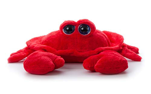 O Petting Zoo Crab Stuffed Animal, Presentes Para Crianças, Animais Do Oceano Olho Brilhante, Brinquedo De Pelúcia De Caranguejo Vermelho