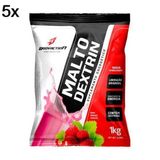 Kit 5X Malto Dextrin - 1000g Refil Morango Silvestre - BodyAction