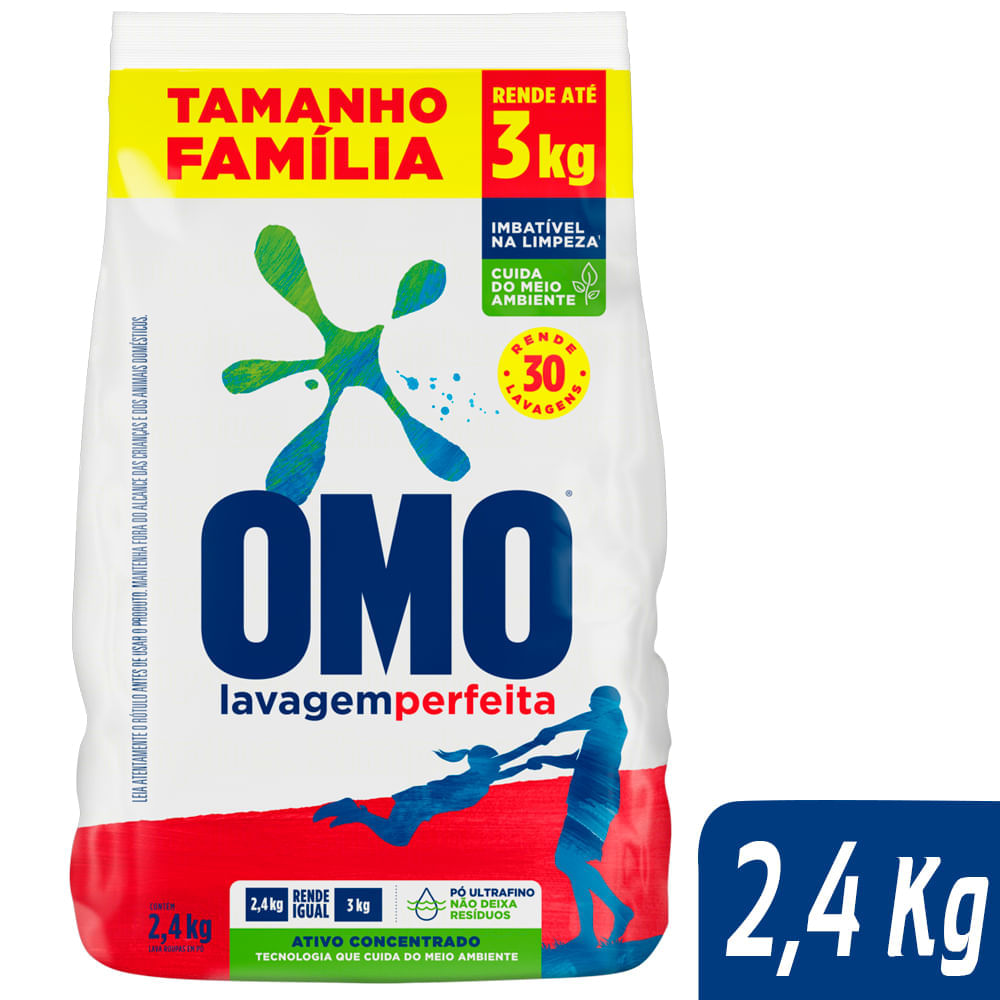 67735163 - Lava-roupas Em Pó Omo Lavagem Perfeita Pacote Tamanho Família 2,4kg Omo é boa?