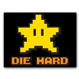 Placa  MDF  20 cm x 30 cm - Duro de Matar Mario Estrela Die