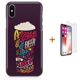 Kit Capa iPhone X - Beer Cerveja + Pel Vidro B30