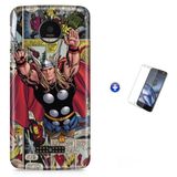 Kit Capa Moto Z XT1650 - Thor Vingadores + Pel Vidro BD1