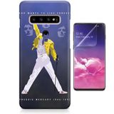 Kit Capa Case TPU Galaxy S10+ Plus Freedie Mercury Queen + Pel Vidro (BD01)