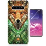 Kit Capa Case TPU Galaxy S10 Wolf Lobo + Pel Vidro (BD02)