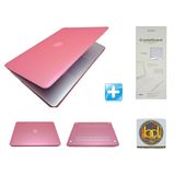 Kit Capa Hardcase Macbook White 13,3' - com drive CD/DVD (Rosa) + Protetor Teclado