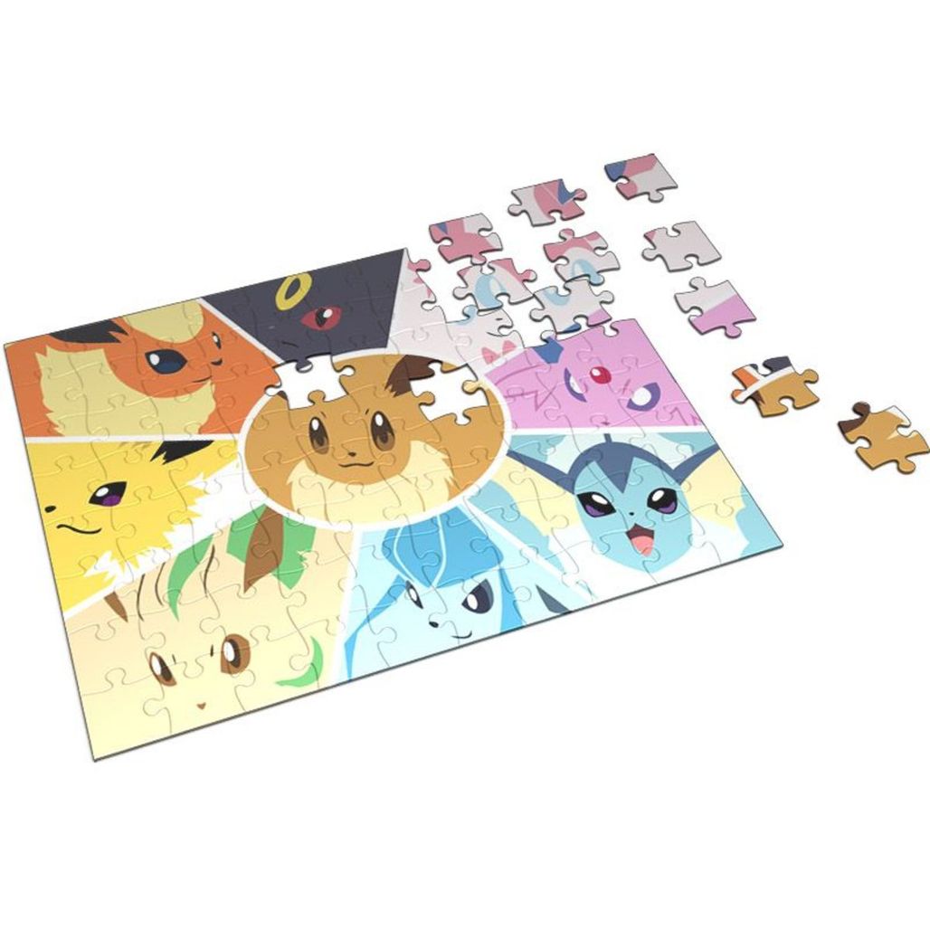 Quebra-Cabeça Personalizado 90 Peças - 30 cm x 20 cm Pokémon