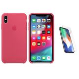 Capa Silicone  iPhone XS 5,8'  Hibisco + Pel