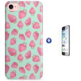 Kit Capa iPhone 7 - 4,7' Morango + Pel Vidro (BD50)