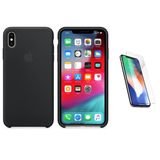 Capa Silicone  iPhone XS Max 6,5'  Preto + Pel