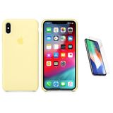 Capa Silicone  iPhone XS Max 6,5'  Amarelo + Pel