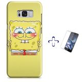 Kit Capa Galaxy S8+ Plus Bob Esponja + Pel Vidro (BD03)