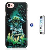 Kit Capa iPhone 7 - 4,7' Hulk  Vingadores + Pel Vidro BD1