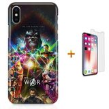 Kit Capa iPhone X - Infity War Vingadores + Pel Vidro B30