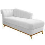 Recamier Vanessa 160cm Lado Direito Corano Branco Doce Sonho