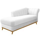 Recamier Vanessa 185cm Lado Esquerdo Suede Branco Doce Sonho