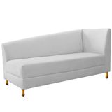Recamier Valéria 140cm Esquerdo Corano Branco Doce Sonho