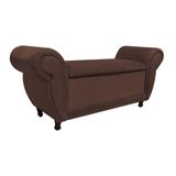 Recamier Com Baú Itália Suede Marrom