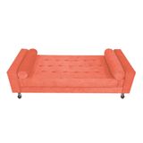 Recamier Baú Félix Solteiro 90cm Suede Terracota
