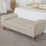 Recamier Baú Félix Solteiro 100cm Suede Bege