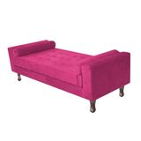 Recamier Baú Félix Solteiro 120cm Suede Pink