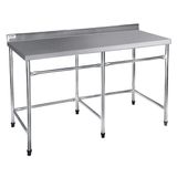 Mesa Lisa Reforçada Atual Inox em Aço Inox 430 MLR 2 Metros