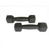 Par Halter Dumbell Sextavado Texturizado Ahead - 2 Kg Preto