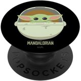 Star Wars The Mandalorian The Child Cute Bassinet Cartoon Popsockets Popgrip: Aperto Permutável Para Telefones &amp, Tablets