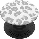 Cinza E Branco Leopardo Cheetah Animal Skin Print Popsockets Exmutável Popgrip