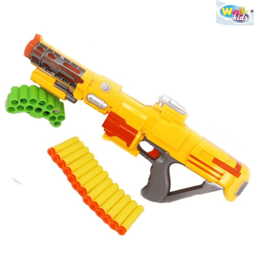 Lançador de Dardos Arma Tipo Nerf da Well Kids 45 cm x 14 cm