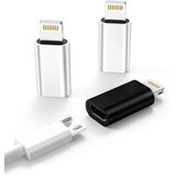 3-pack,micro Usb To Lightning Adapter,lightning Male To Microusb Female Adapter For Apple Iphone 5s 6s 7 8 Plus Se2 X Xr Xs 12 11 Mini Max Pro Ipad C