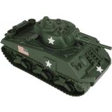 Bmc Ww2 Tanque Sherman M4 - Dark Green 1:32 Veículo Militar Para Homens Do Exército De Plástico