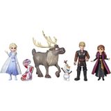 Disney Frozen Adventure Collection, 5 Small Dolls De Frozen 2, Anna, Elsa, Kristoff, Sven, Olaf, &amp, Gale Accessory