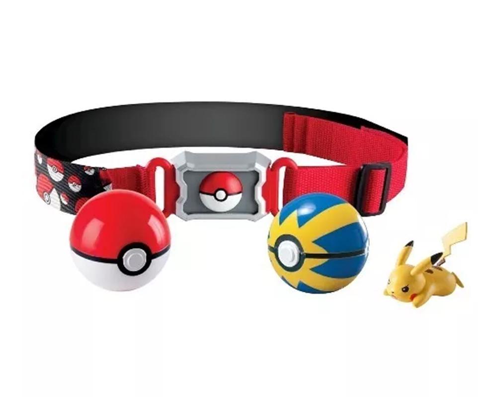Brinquedo Cinturão De Ação Pokemon Com Pokebolas Machop Sunny