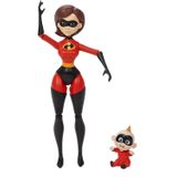 Disney Pixar Os Incríveis Elastigirl Action Figure Com Jack-jack, Personagem De Filme Brinquedos 6.6-in &amp, 2.2-in Tall, Altamente Posable Com Sup