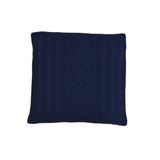 CAPA ALMOFADA TRICOT 40X40CM C/ZÍPER SOFA TRICO COD 1026 MARINHO