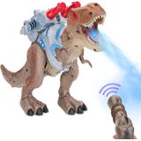 Brinquedos De Dinossauro De Controle Remoto Para Crianças - Pulverização &amp, Caminhada Tyrannosaurus Toy, Shooting Realistic T-rex Toy With Light U