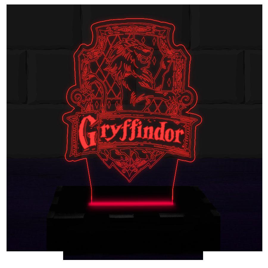 Luminária Led 3d Harry Potter Abajur 5 - Vermelho