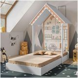 Mini Cama Infantil Casinha Montessoriana Mdf Sem Colchão P13 Child Branco