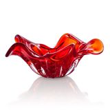 Centro De Mesa Mini Em Cristal Murano Vermelho  São Marcos