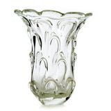 Vaso Aspente Em Cristal Murano Transparente  São Marcos