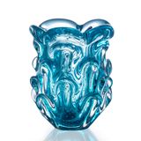 Vaso Mini Em Cristal Murano Água Marinha  São Marcos