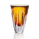 Vaso Em Cristal Murano Âmbar  São Marcos