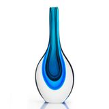 Vaso Gota Em Cristal Murano Água Marinha  São Marcos